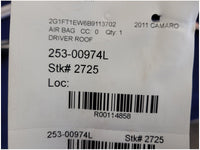 2011 Chevrolet Camaro SS Coupe Driver Roof Curtain Air Bag 2725 - The Parts Farm