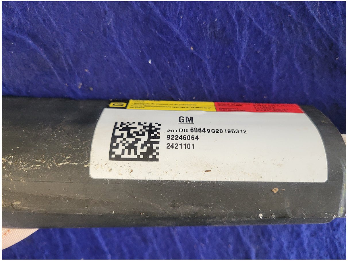 2011 Chevrolet Camaro SS Coupe Passenger Roof or Curtain Air Bag 2725 - The Parts Farm