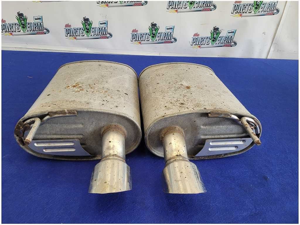 2012 - 2013 Ford Mustang Boss 302 5.0L Pair Rear Mufflers Tip Exhaust Pipe FH - The Parts Farm