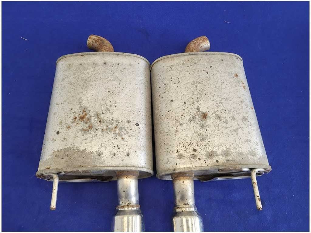 2012 - 2013 Ford Mustang Boss 302 5.0L Pair Rear Mufflers Tip Exhaust Pipe FH - The Parts Farm
