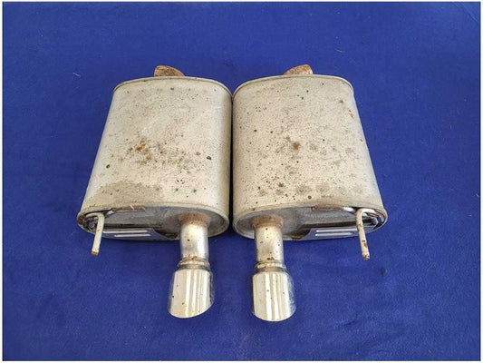 2012 - 2013 Ford Mustang Boss 302 5.0L Pair Rear Mufflers Tip Exhaust Pipe FH - The Parts Farm