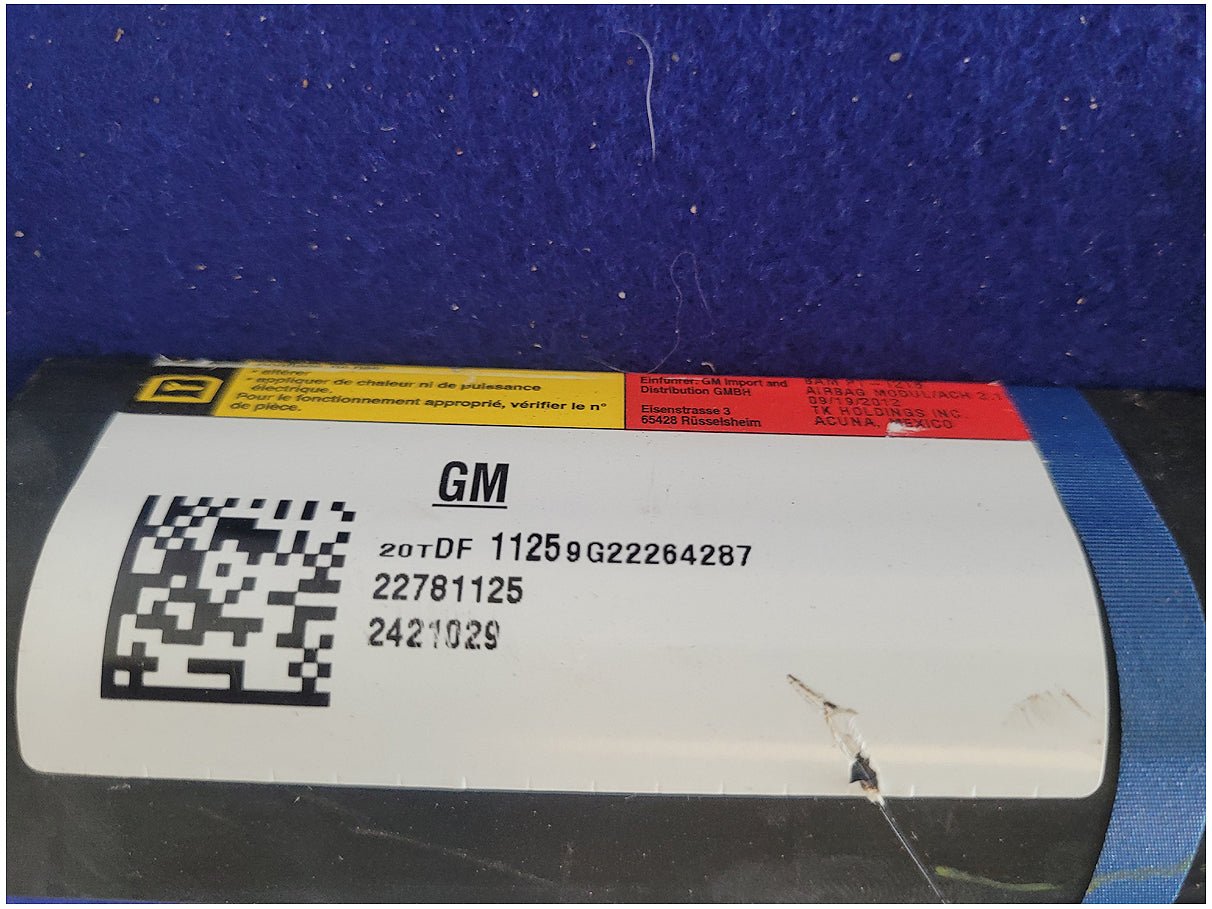 2013 Chevrolet Camaro SS Coupe Driver Roof Curtain Air Bag 2731 - The Parts Farm