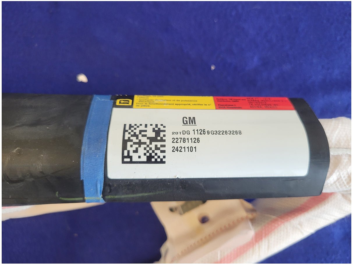 2013 Chevrolet Camaro SS Coupe Passenger Roof or Curtain Air Bag 2731 - The Parts Farm