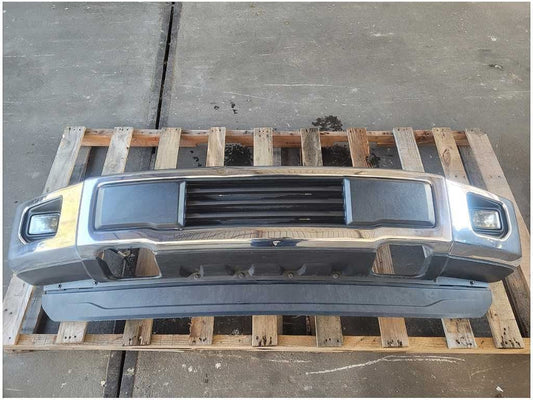 2015 - 2017 Ford F150 F - 150 Pickup Truck Chrome Front Bumper Lights Dents 2786 - The Parts Farm