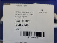 2015 - 2017 Ford F150 F - 150 Pickup Truck Driver Upper Roof Curtain Air Bag Crew Cab 2744 - The Parts Farm