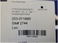 2015 - 2017 Ford F150 F - 150 Pickup Truck Passenger Upper Roof Curtain Air Bag Crew Cab 2744 - The Parts Farm