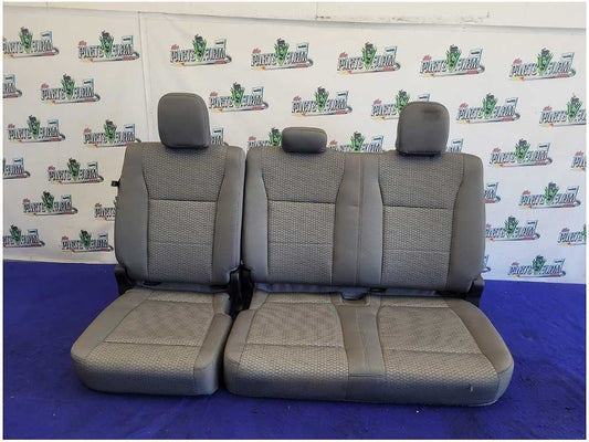 2015 - 2017 Ford F150 Pickup Truck Rear Cloth Bench Seat Gray Crew Cab 2765 - The Parts Farm