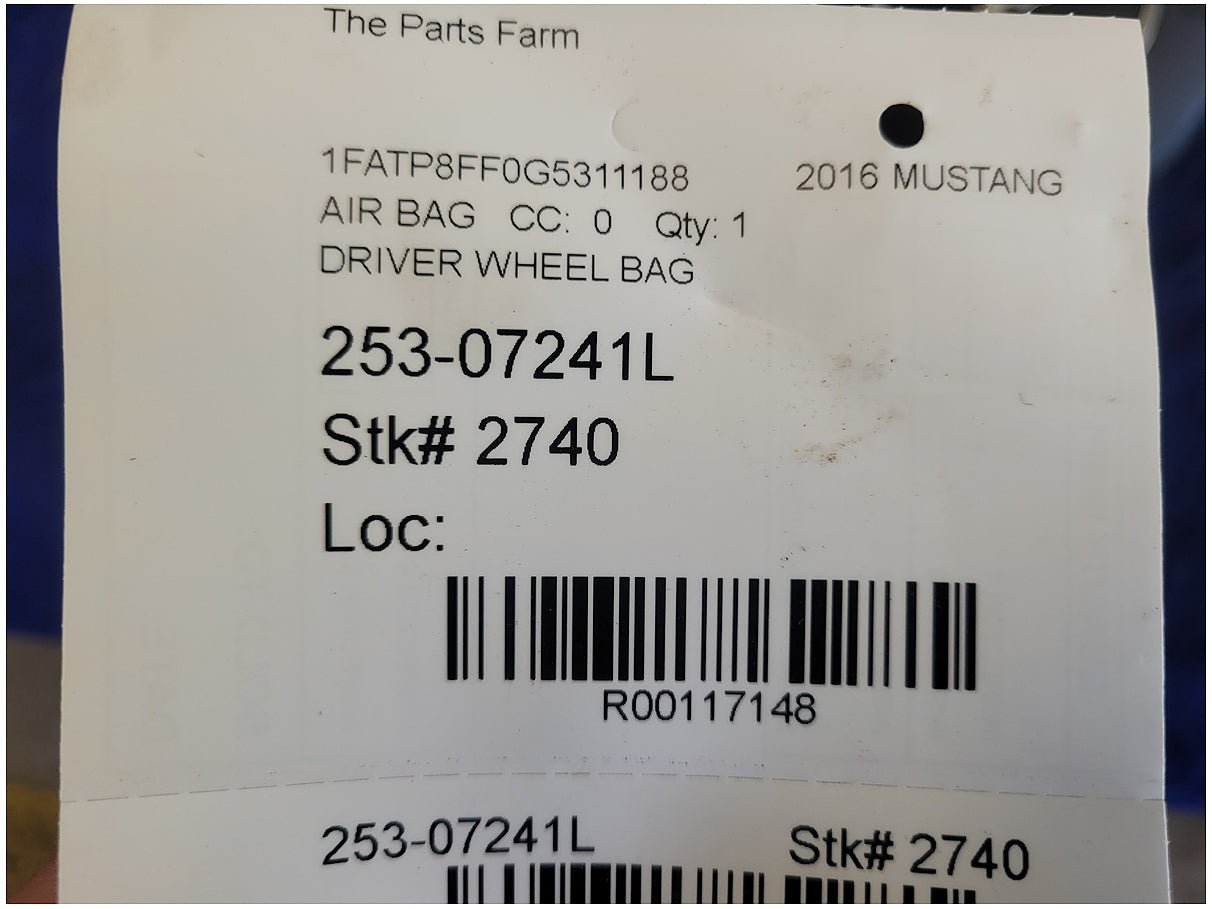 2015 - 2017 Ford Mustang GT S550 Air Bag Driver Steering Wheel Left Dash 2740 - The Parts Farm