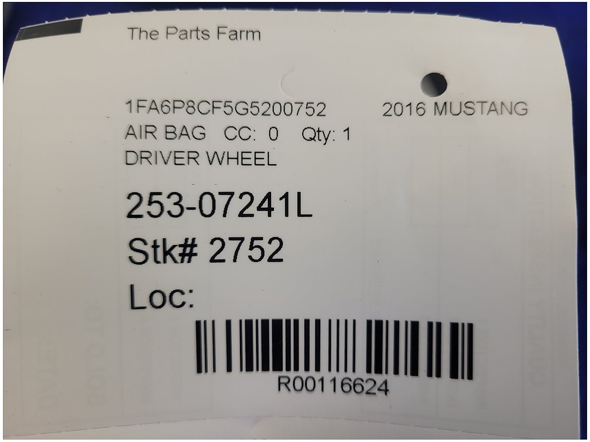 2015 - 2017 Ford Mustang GT S550 Air Bag Driver Steering Wheel Left Dash 2752 - The Parts Farm