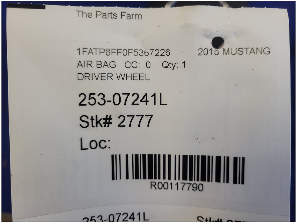 2015 - 2017 Ford Mustang GT S550 Air Bag Driver Steering Wheel Left Dash 2777 - The Parts Farm