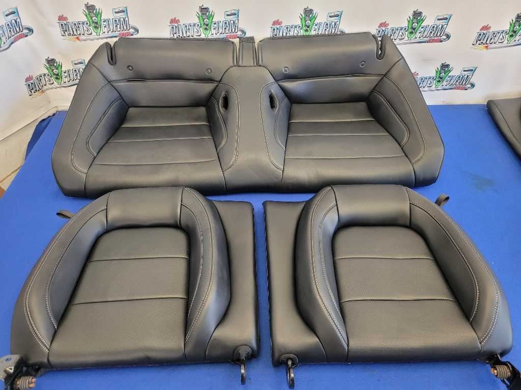 2015 - 2017 Ford Mustang GT S550 Coupe Rear Leather Seat Bucket Upper Lower - The Parts Farm