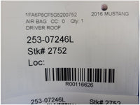 2015 - 2017 Ford Mustang GT S550 Driver Roof Curtain Air Bag 2752 - The Parts Farm