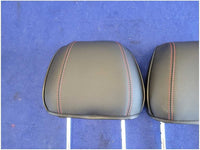 2015 - 2017 Ford Mustang GT S550 Pair Front Leather Headrests Red Stitching 2776 - The Parts Farm