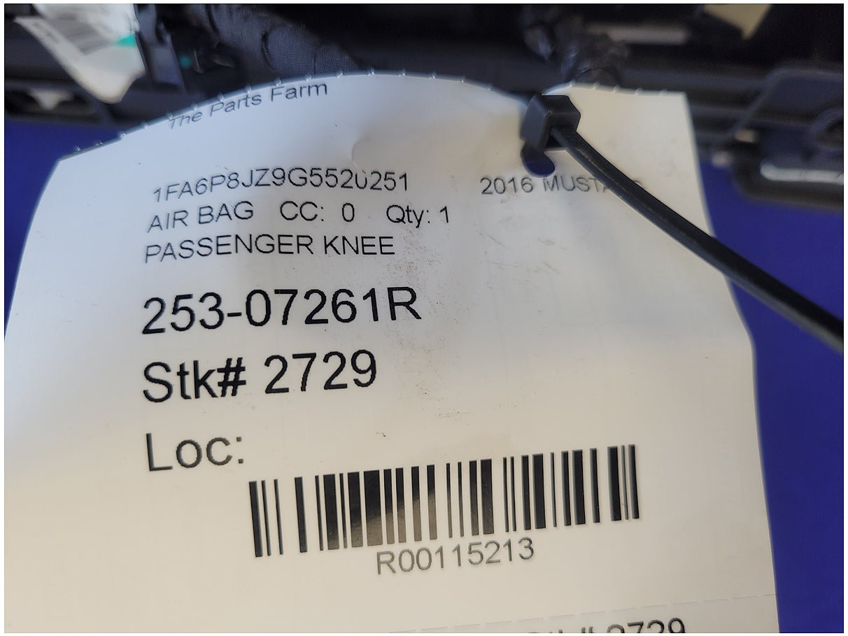 2015 - 2017 Ford Mustang GT S550 Passenger Air Bag Glove Box Dash Front 2729 - The Parts Farm