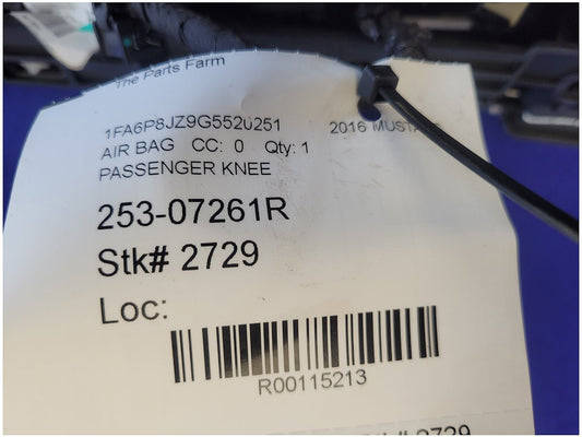 2015-2017 Ford Mustang GT S550 Passenger Air Bag Glove Box Dash Front 2729