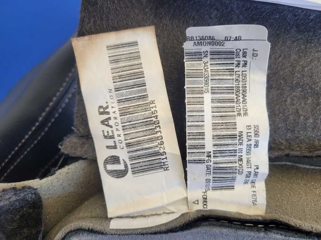 2015 - 2017 Ford Mustang GT S550 Passenger Front Leather Seat Cover Upper - The Parts Farm