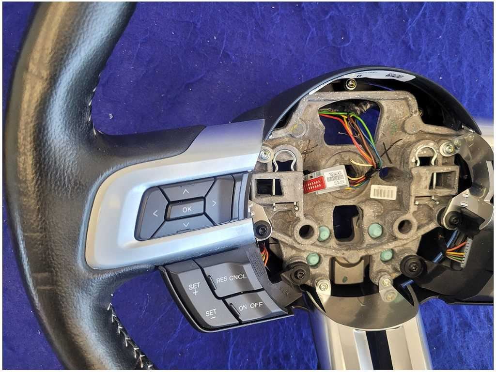 2015 - 2017 Ford Mustang GT S550 Steering Wheel Manual MT - 82 Leather Buttons 2718 - The Parts Farm