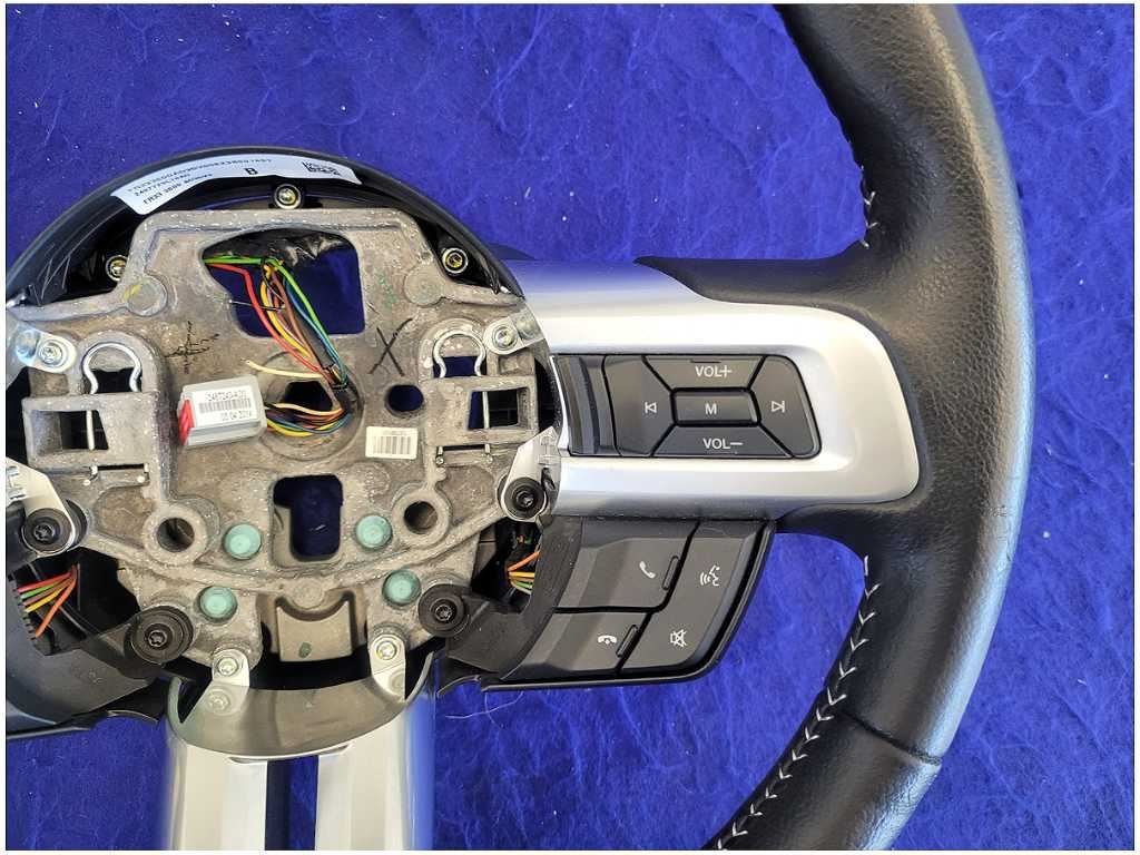 2015 - 2017 Ford Mustang GT S550 Steering Wheel Manual MT - 82 Leather Buttons 2718 - The Parts Farm