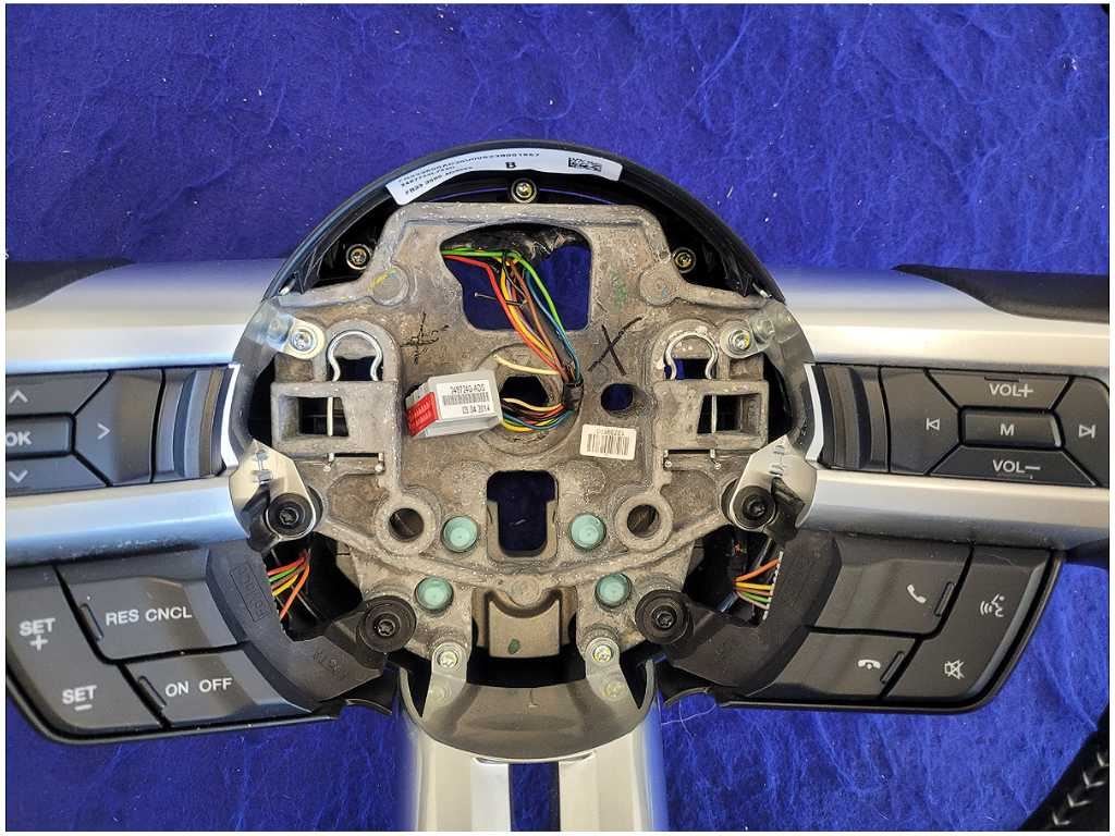 2015 - 2017 Ford Mustang GT S550 Steering Wheel Manual MT - 82 Leather Buttons 2718 - The Parts Farm