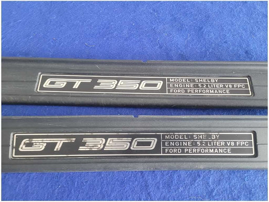 2015-2020 Ford Mustang Shelby GT350 Pair Lower Door Sill Plates *Scu