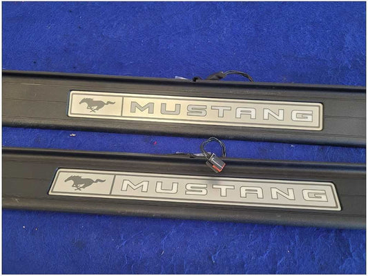 2015-2023 Ford Mustang EcoBoost GT S550 Pair Door Sill Plates Lighted 2771
