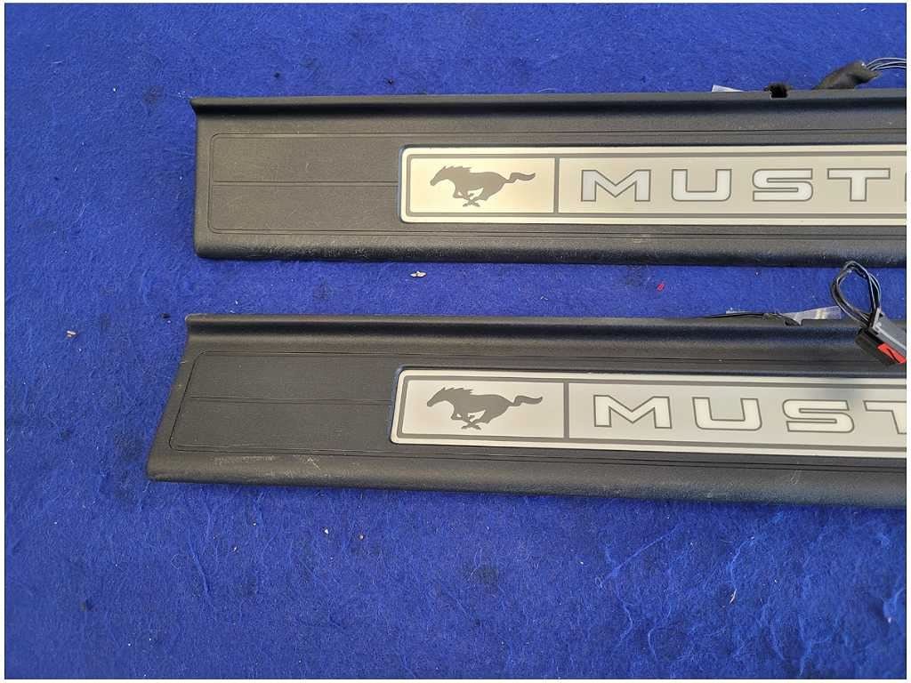 2015 - 2023 Ford Mustang EcoBoost GT S550 Pair Door Sill Plates Lighted 2771 - The Parts Farm