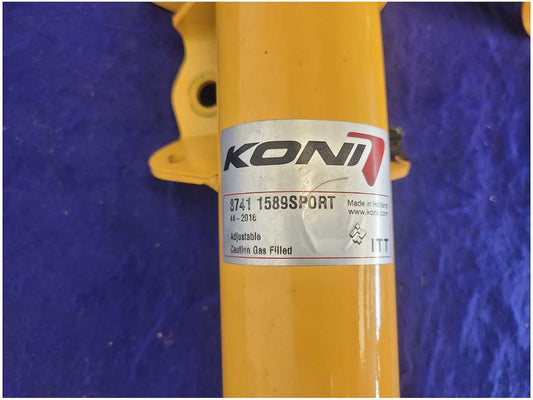 2015-2023 Ford Mustang GT Pair Koni Yellow Sport Front Adjustable Struts 2752