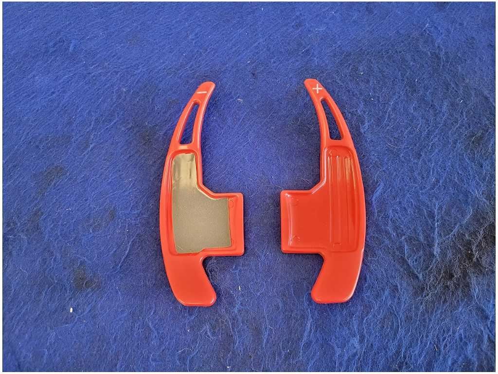 2015 - 2023 Ford Mustang GT S550 Aftermarket Paddle Shifters Red Auto Trans 2801 - The Parts Farm