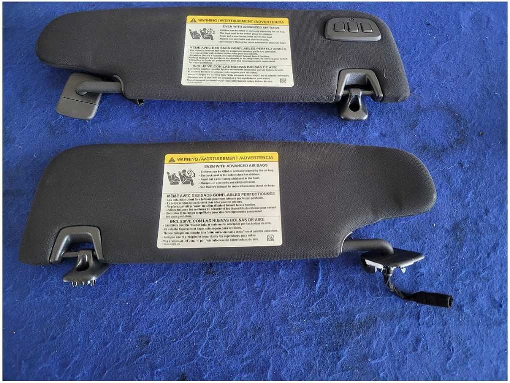 2015-2023 Ford Mustang GT S550 Convertible Pair Front Sun Visors HomeLink 2888 - The Parts Farm