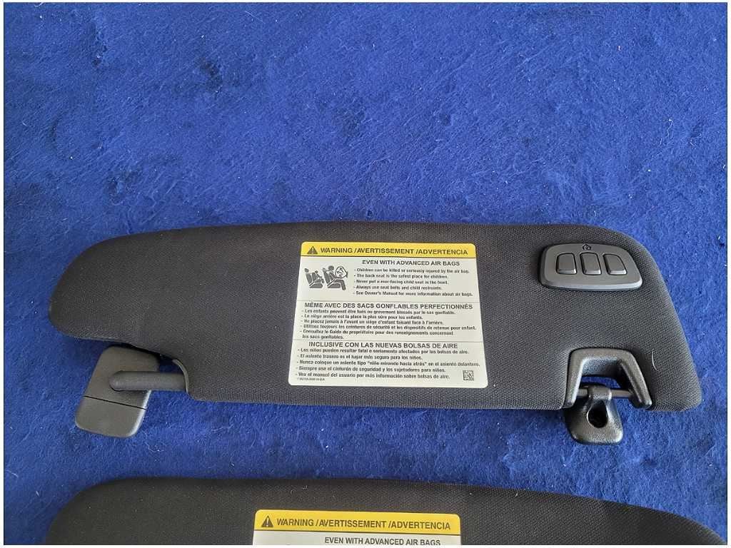 2015-2023 Ford Mustang GT S550 Convertible Pair Front Sun Visors HomeLink 2888 - The Parts Farm
