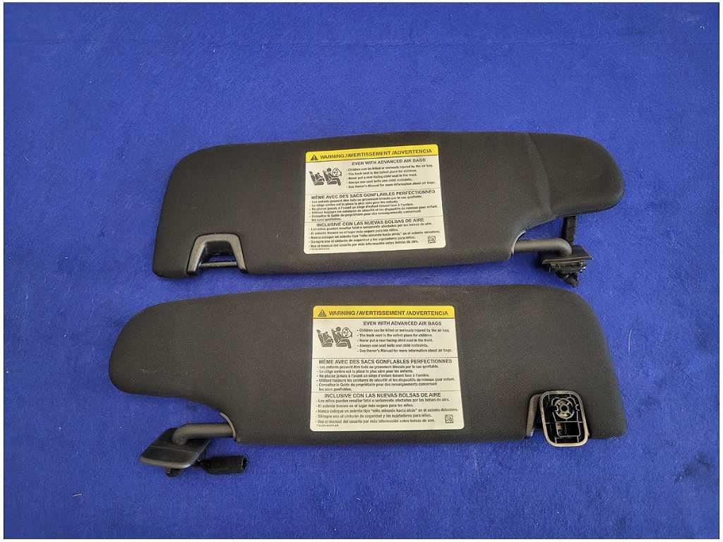 2015 - 2023 Ford Mustang GT S550 Pair Coupe Sun Visors Shade Clip Mirror 2766 - The Parts Farm