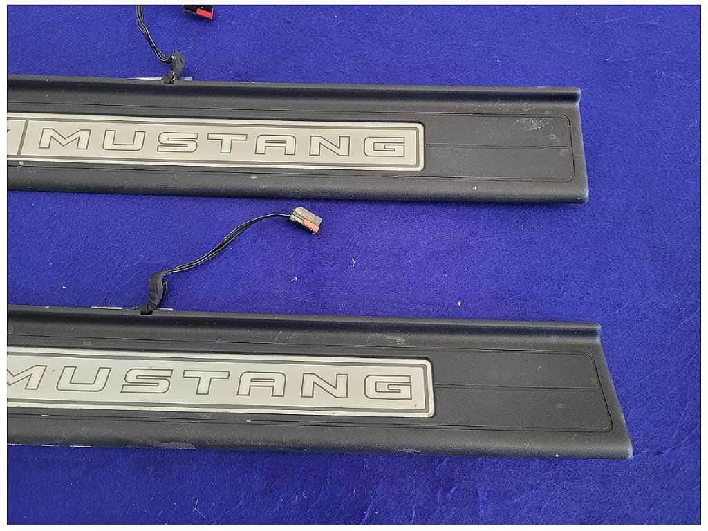 2015 - 2023 Ford Mustang GT S550 Pair Door Sill Plates Lighted Scuff 2706 - The Parts Farm