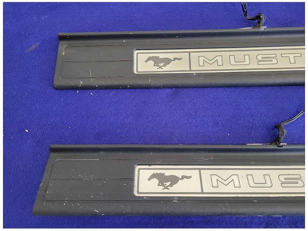 2015 - 2023 Ford Mustang GT S550 Pair Door Sill Plates Lighted Scuff 2706 - The Parts Farm