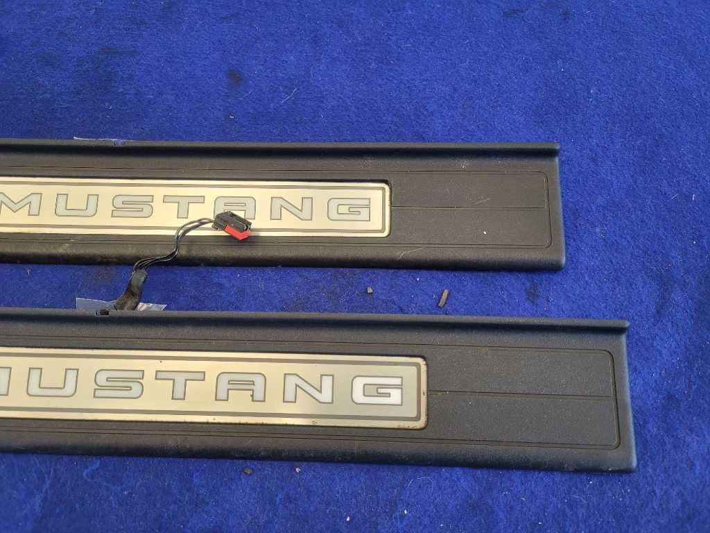 2015 - 2023 Ford Mustang GT S550 Pair Door Sill Plates Scuff Lighted 2778 - The Parts Farm