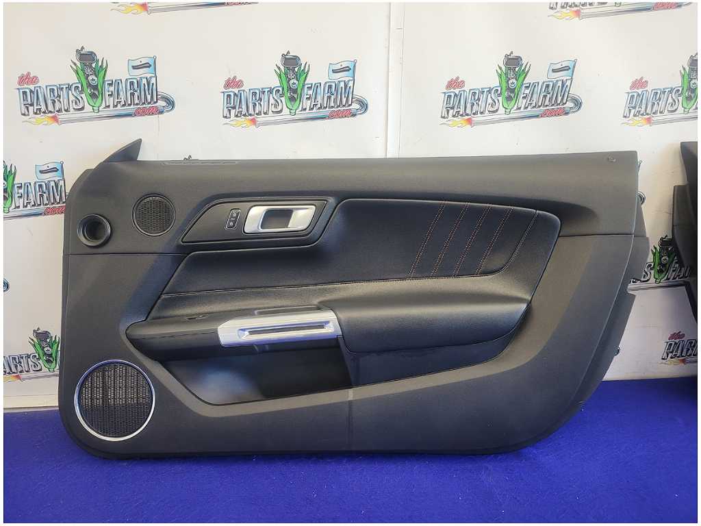 2015 - 2023 Ford Mustang GT S550 Pair Front Coupe Door Panels Brown Stitching 2630 - The Parts Farm