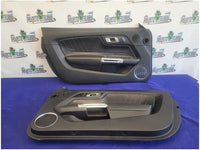 2015 - 2023 Ford Mustang GT S550 Pair Front Coupe Door Panels Brown Stitching 2630 - The Parts Farm