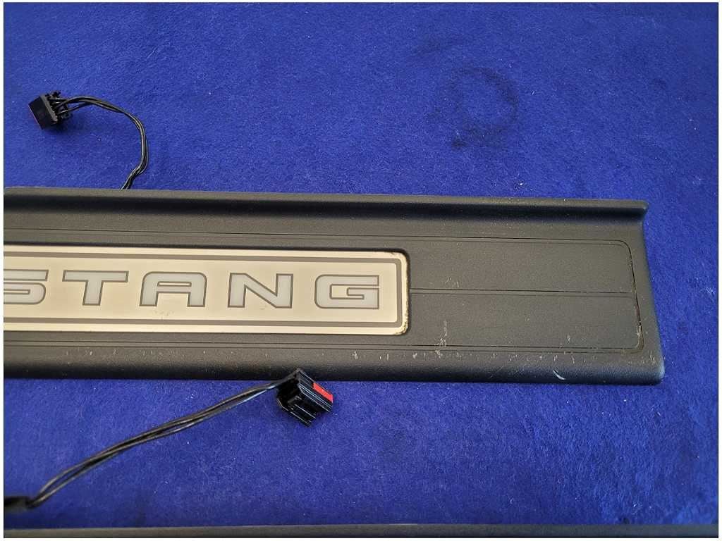 2015 - 2023 Ford Mustang GT S550 Pair Lighted Door Sill Plates Scuff 2877 - The Parts Farm