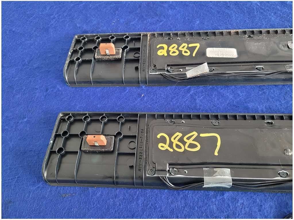 2015-2023 Ford Mustang GT S550 Pair Lower Door Sill Plates Scuff Lighted 2887 - The Parts Farm