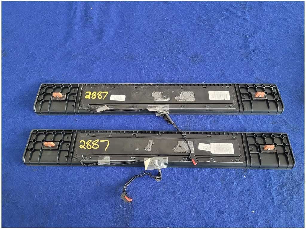 2015-2023 Ford Mustang GT S550 Pair Lower Door Sill Plates Scuff Lighted 2887 - The Parts Farm