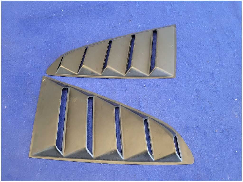 2015 - 2023 Ford Mustang GT S550 Pair Side Quarter Louvers Panel Matte Black 2766 - The Parts Farm