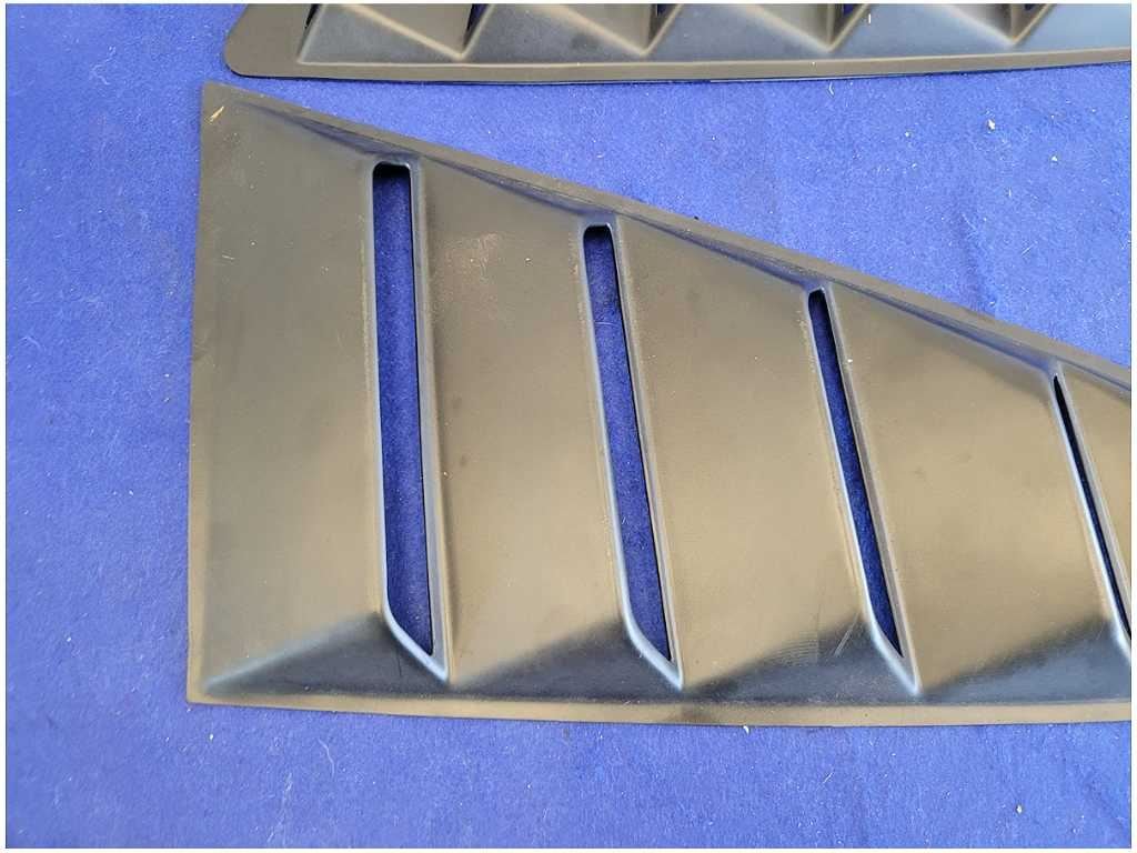2015 - 2023 Ford Mustang GT S550 Pair Side Quarter Louvers Panel Matte Black 2766 - The Parts Farm