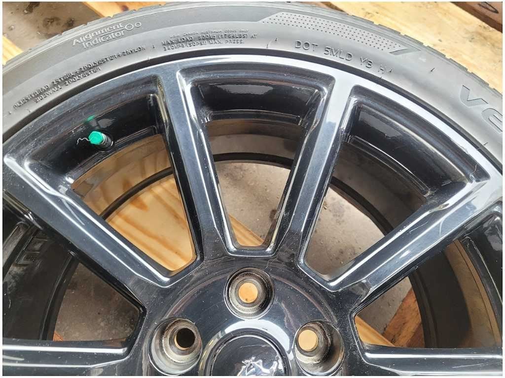 2015 - 2023 Ford Mustang GT S550 Wheel 19x8.5 Black Straight Spoke Rim Tire 2815 - The Parts Farm