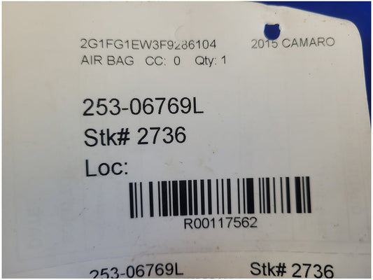 2015 Chevrolet Camaro SS Coupe Air Bag Driver Steering Wheel Dash Left 2736