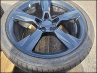 2016 - 2019 Chevy Camaro SS Rear Wheel 20x9.5 Black Spoke Goodyear Tire C43 - The Parts Farm