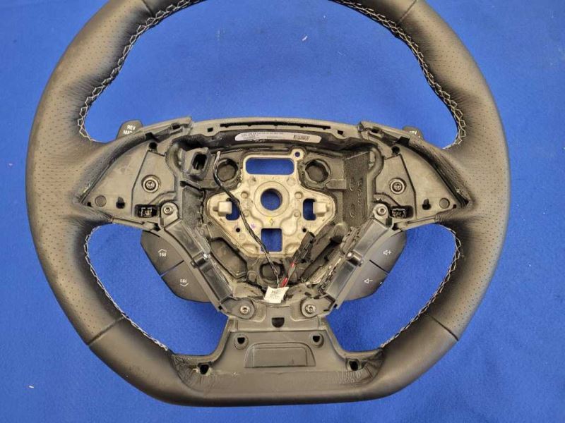 2016 - 2023 Chevrolet Camaro SS Automatic Transmission Steering Wheel Leather C124 - The Parts Farm