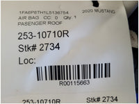 2018 - 2023 Ford Mustang GT S550 Coupe Passenger Upper Roof Curtain Air Bag 2734 - The Parts Farm