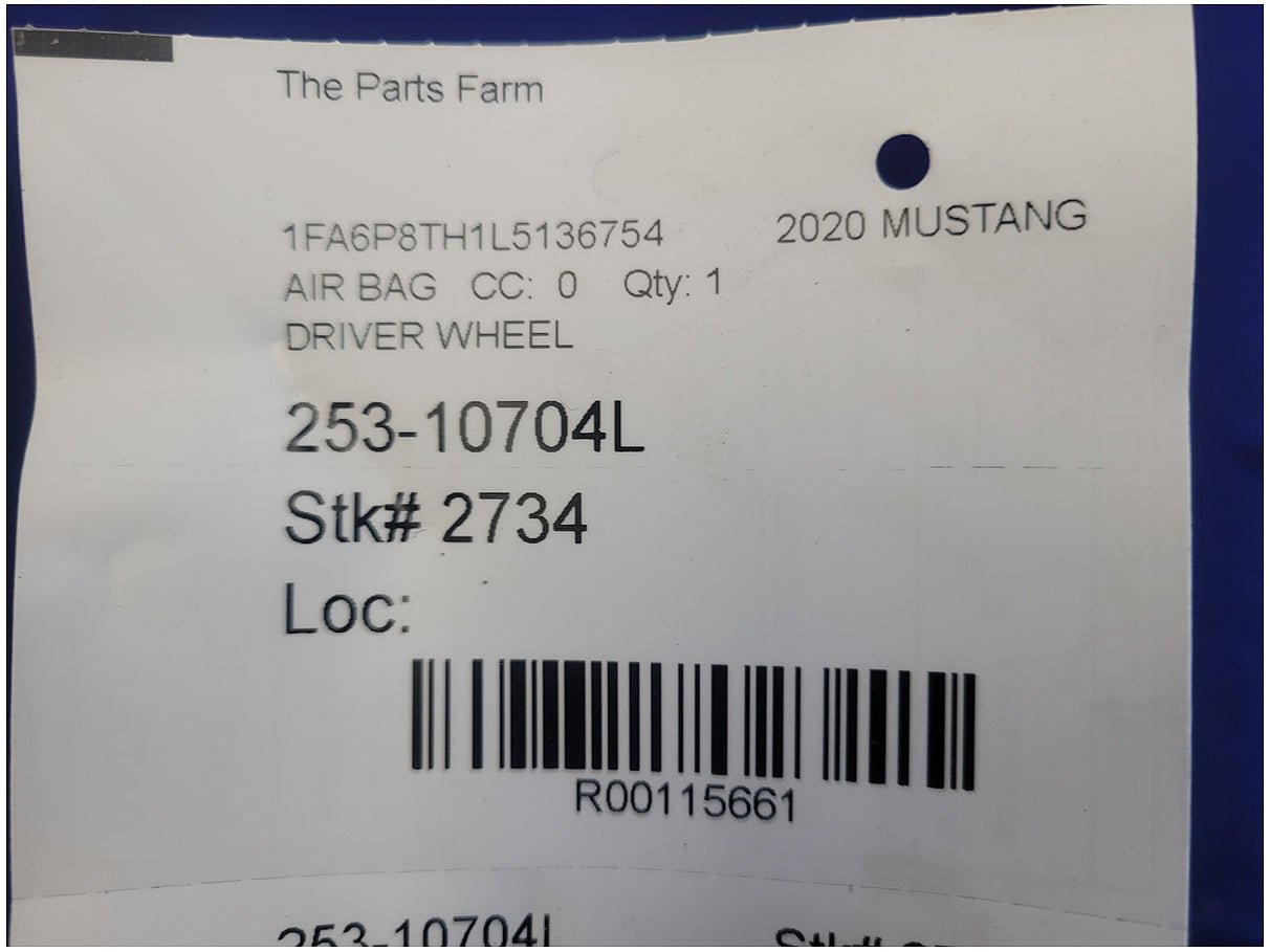 2018 - 2023 Ford Mustang GT S550 Driver Air Bag Steering Wheel Left Dash 2734 - The Parts Farm