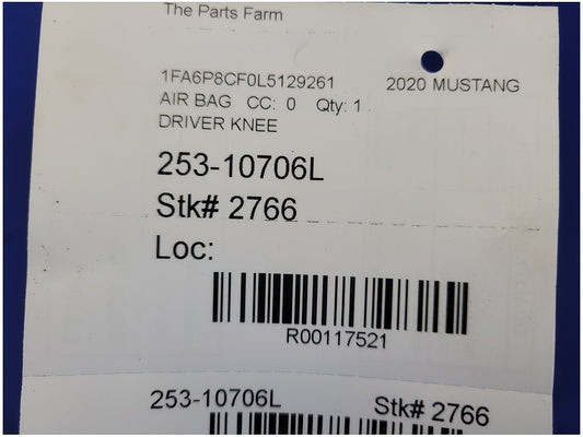 2018-2023 Ford Mustang GT S550 Driver Lower Knee Air Bag 2766