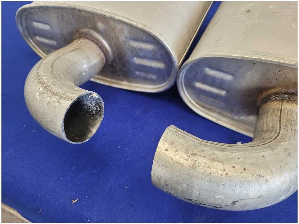 2018 - 2023 Ford Mustang GT S550 Pair Exhaust Mufflers Quad Tip Active FH - The Parts Farm