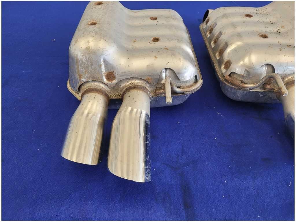 2018 - 2023 Ford Mustang GT S550 Pair Exhaust Mufflers Quad Tip Pipe FH - The Parts Farm